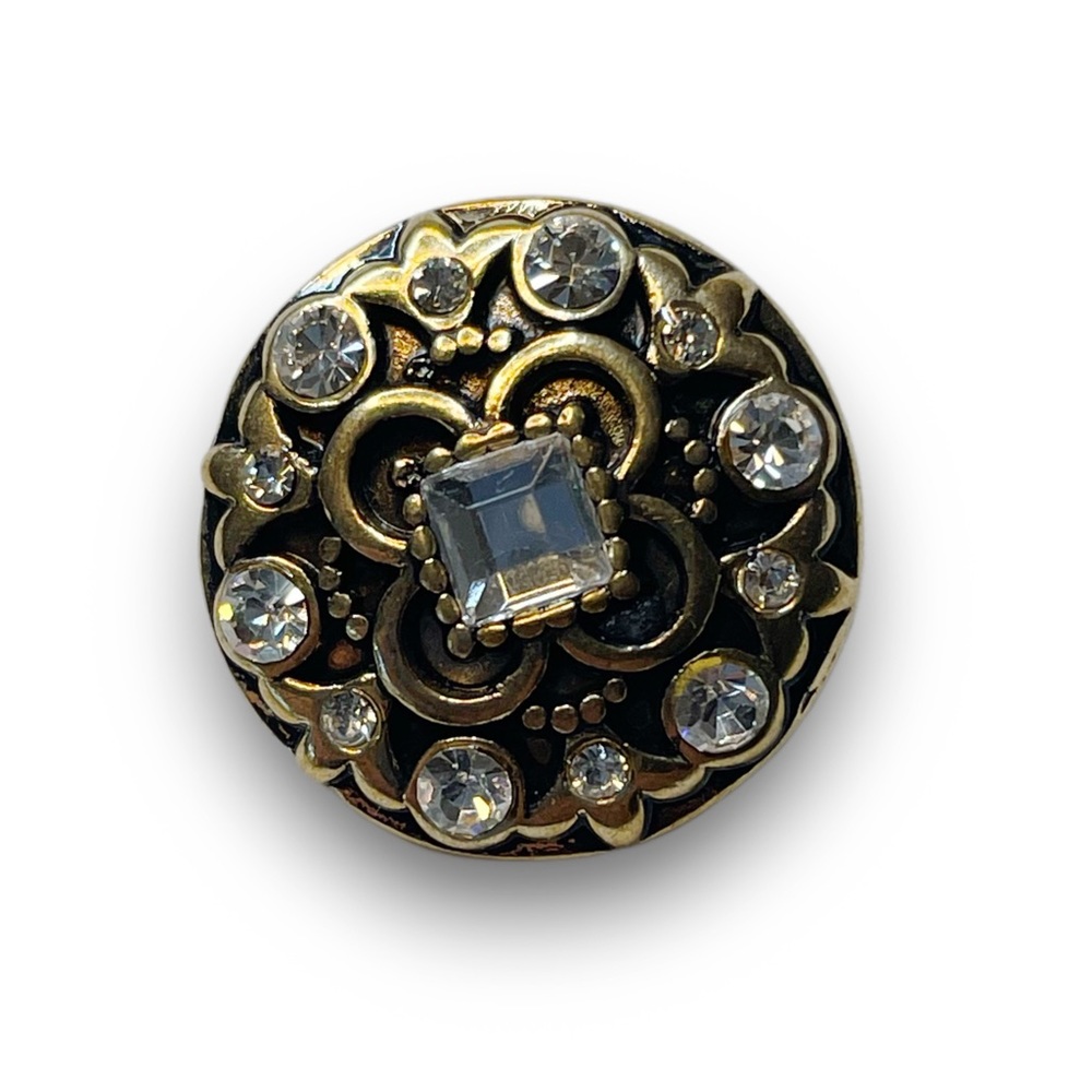 NWOT- Magnolia and Vine Brass and Crystal Multi-Cut Snap